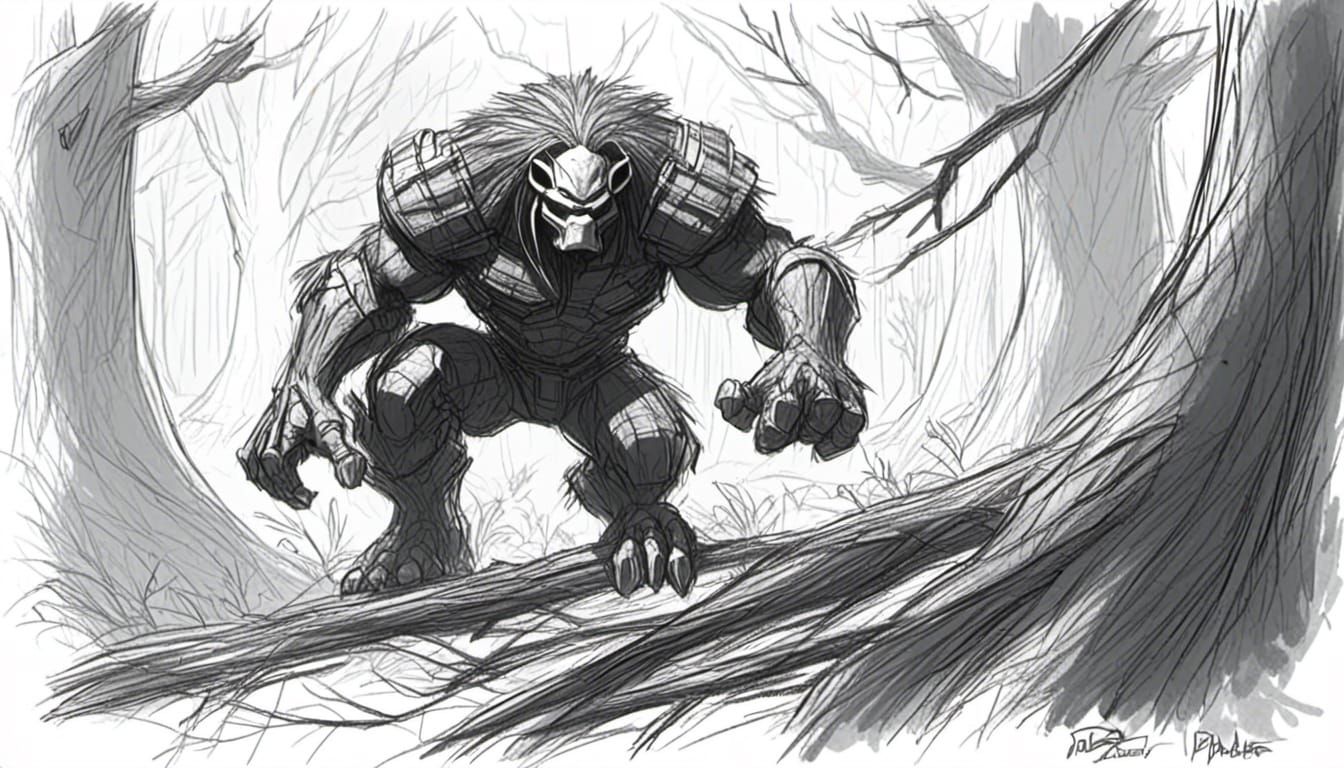 <lora:DISNEY STYLE:1.0> <lora:Mixed media:1.0>  The Disney version of the Predator