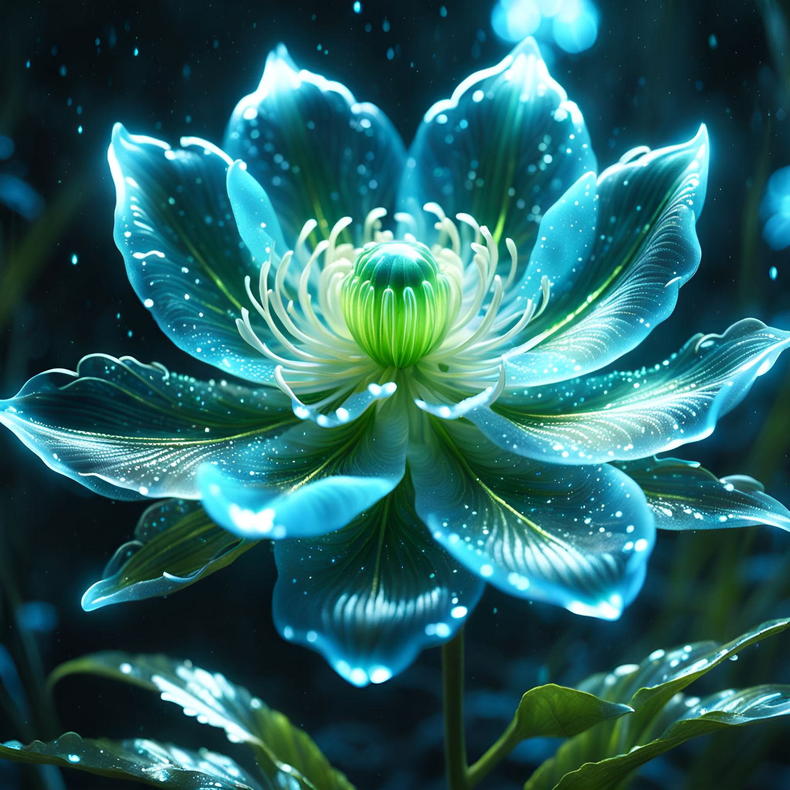 Bioluminescent Alien Flower  by @Alex