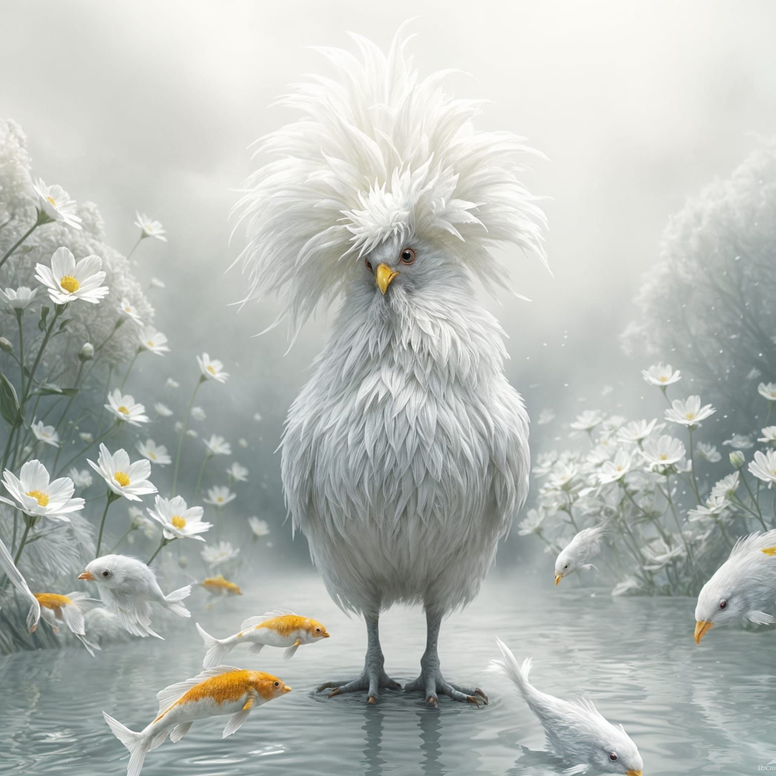 Shades of white / unusual coiffure  by @Harmanna