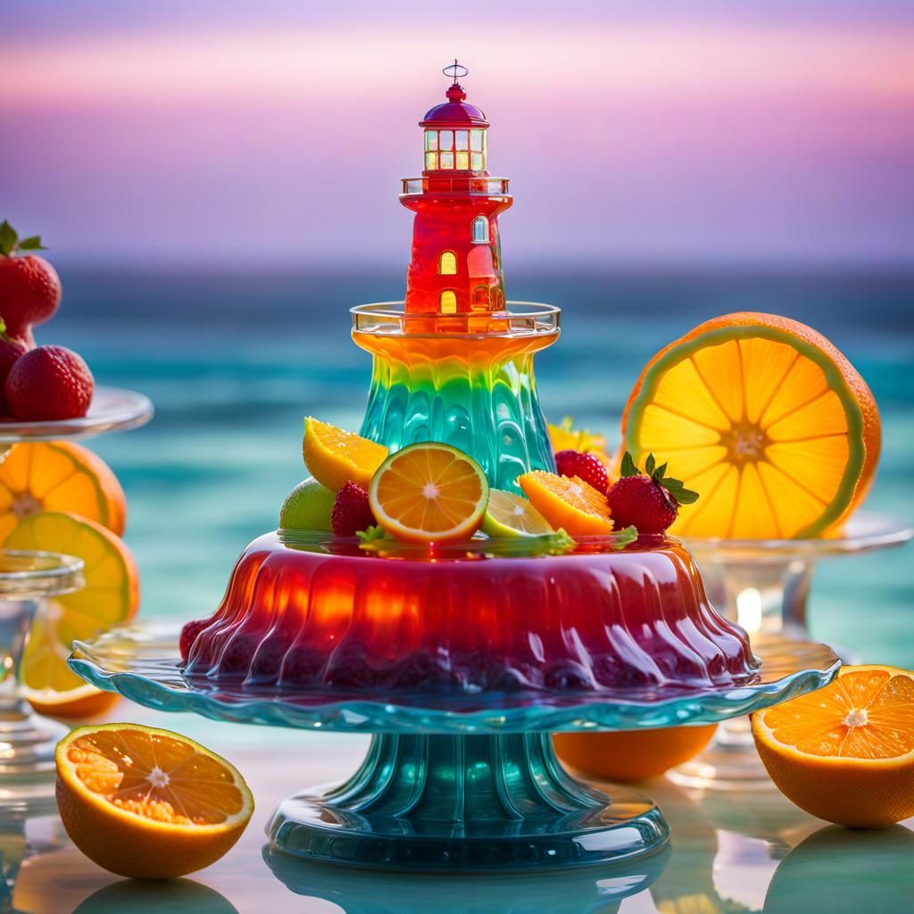 Sweet Jelly Lighthouse Sculpture