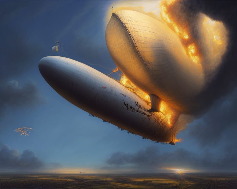 Hindenburg airship enhanced + RTX + …» — создано в Шедевруме