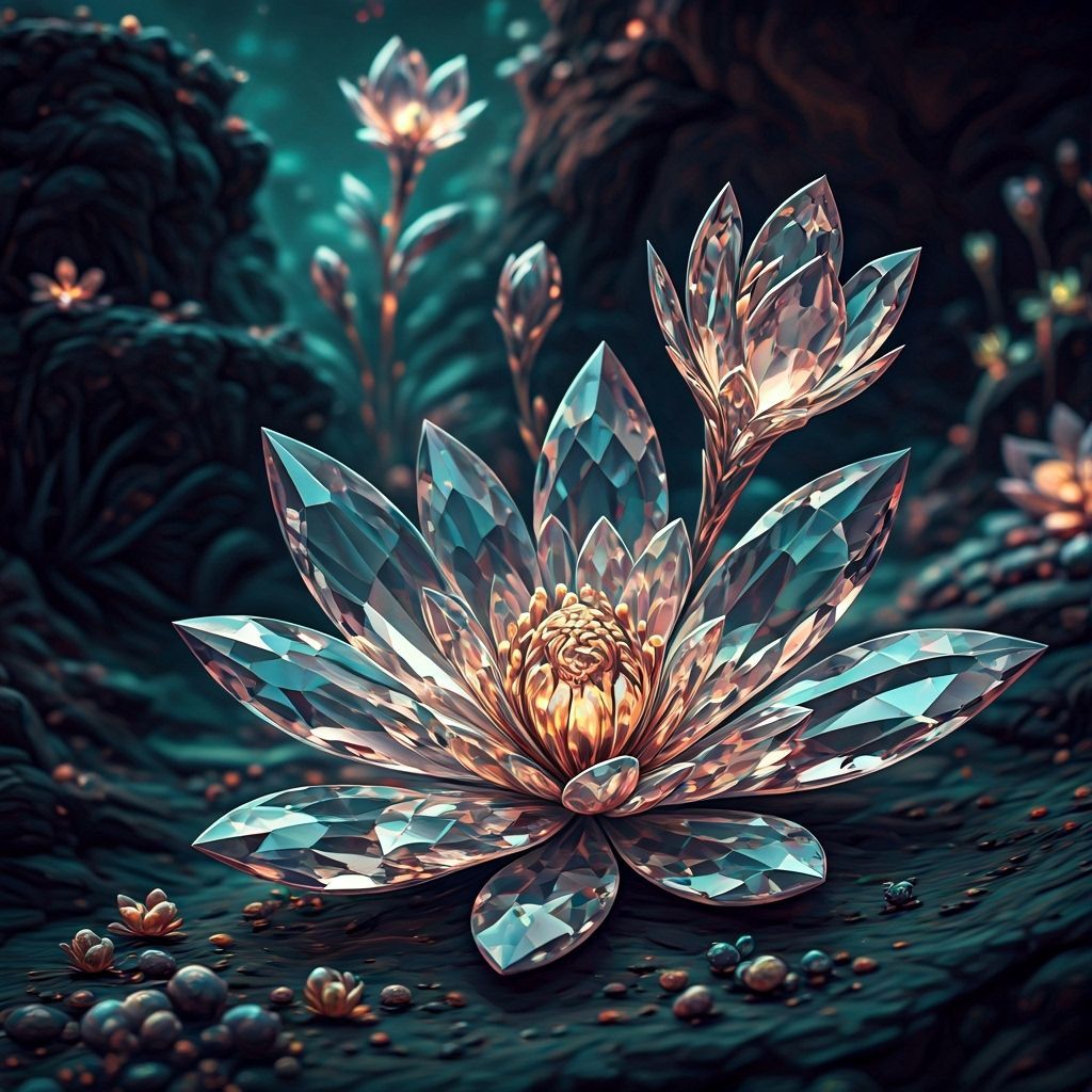 crystal flowers in pastel colors  by @Mila K