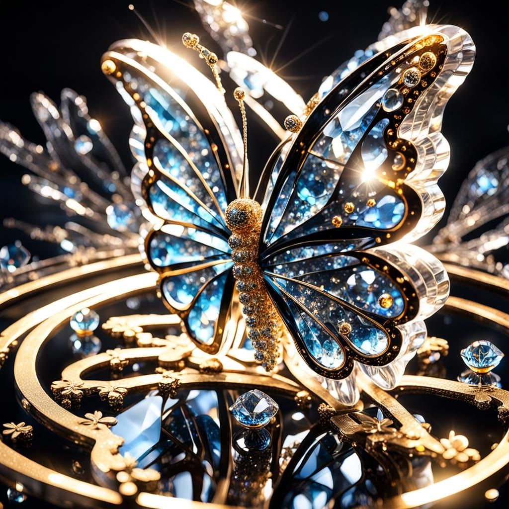 Crystal butterfly  by @Gorbelix