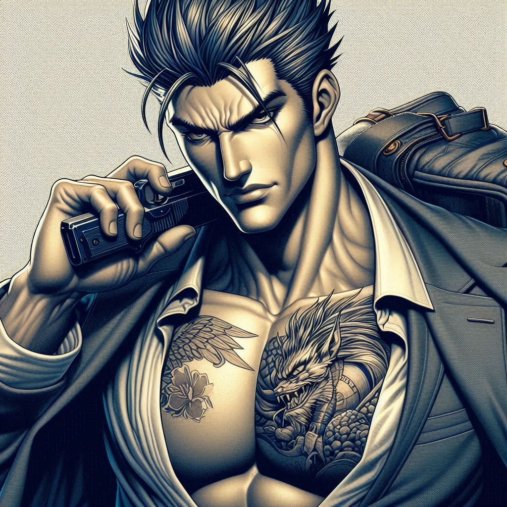 trigun bishounon Handsome Portrait dangerous yakuza