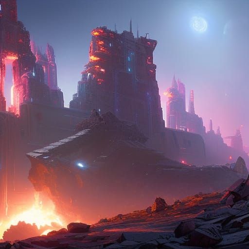 Space Ruins - AI Generated Artwork - NightCafe Creator