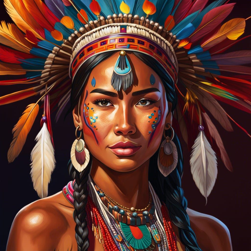 Aboriginal lady in her regalia