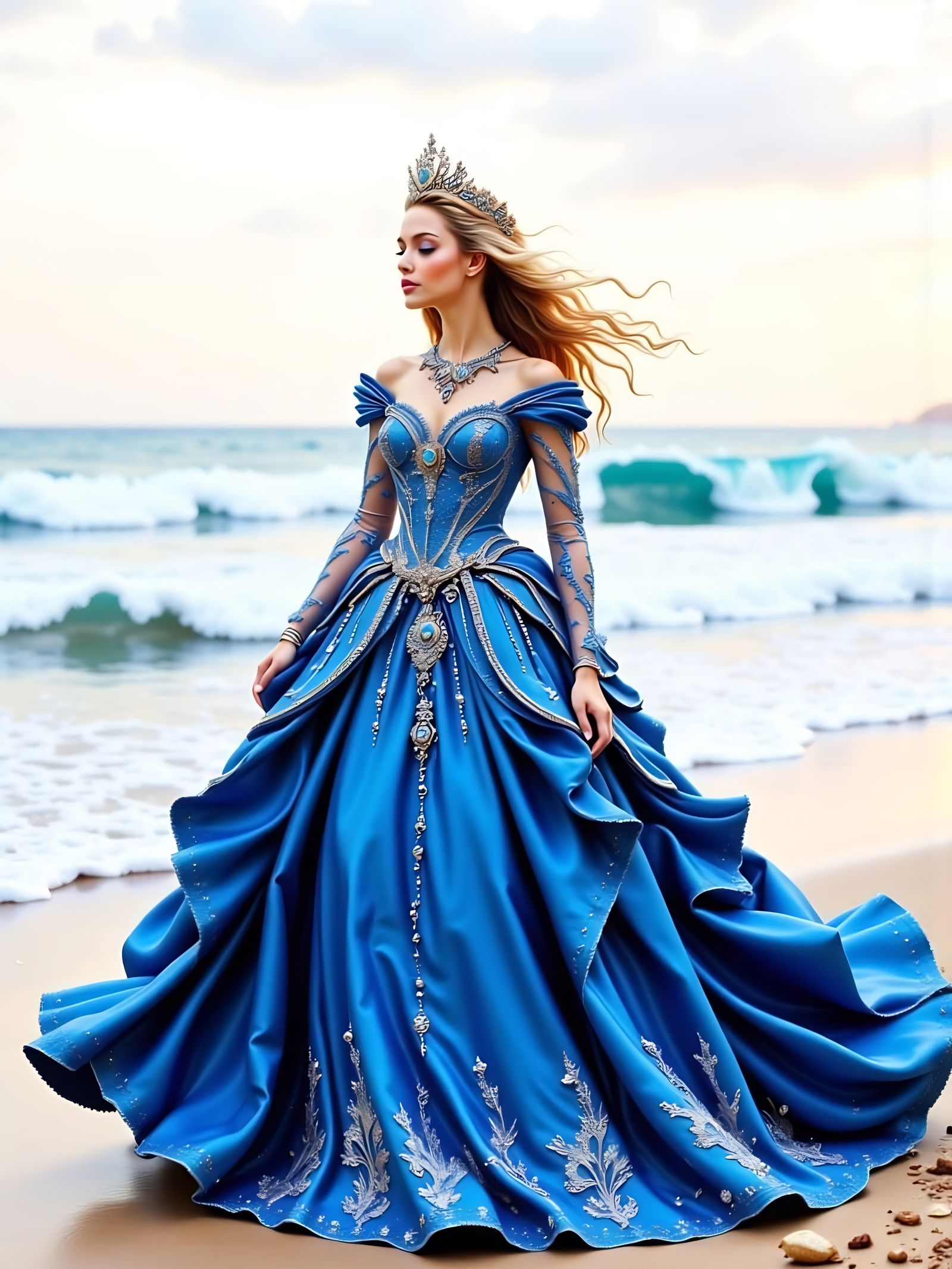 dance across beach, twirling,...