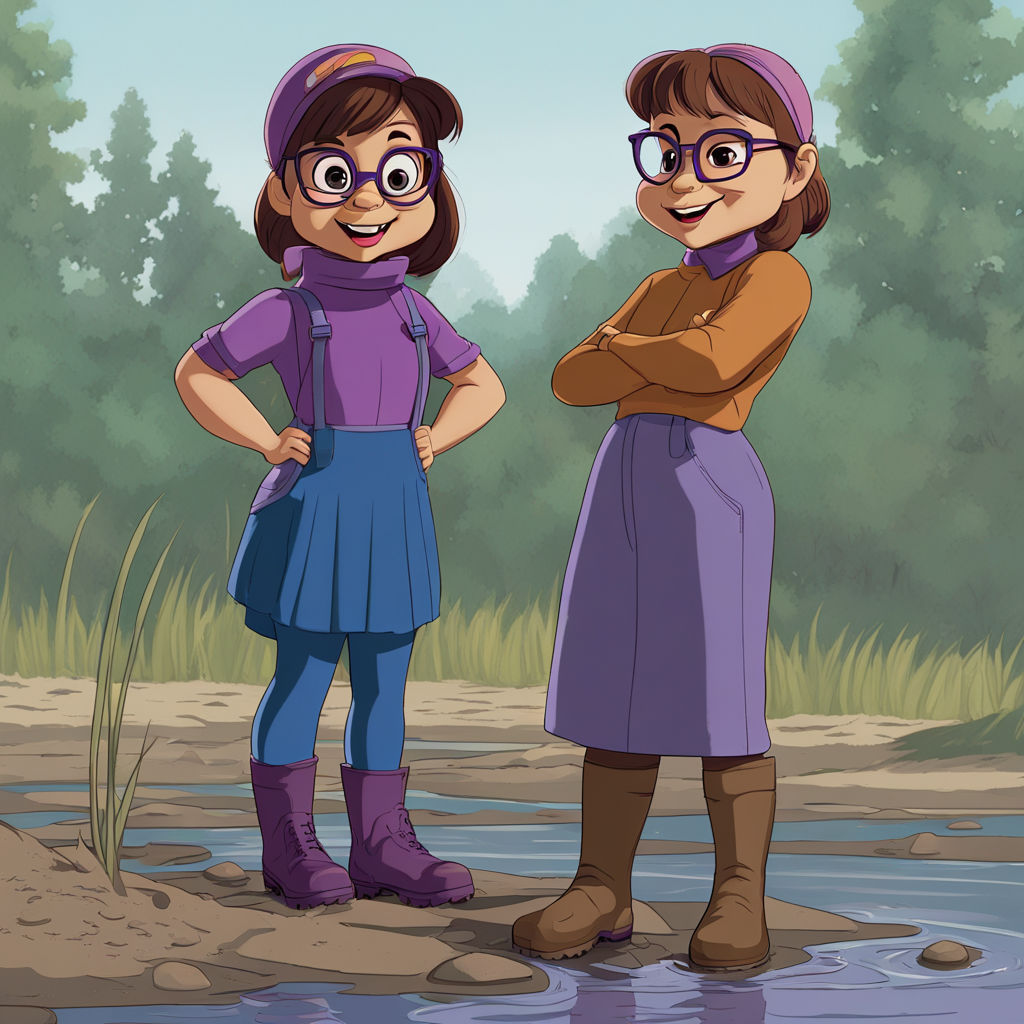 Human Jeanette Miller, working at a tidal mudflat