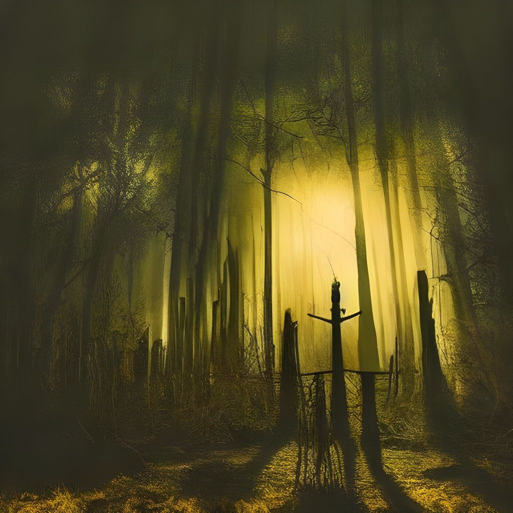 Luminous Gothic Moon Witch Mixed Media Collage