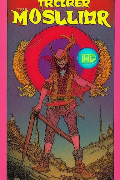 the trickster from the folklore Moebius hyperdetailed fantas...