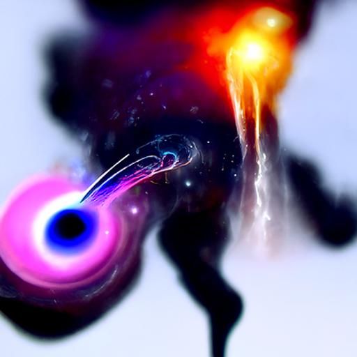 Cosmic lightning strike on a blackhole