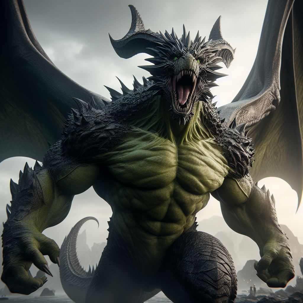 Another Hulk/dragon mash up