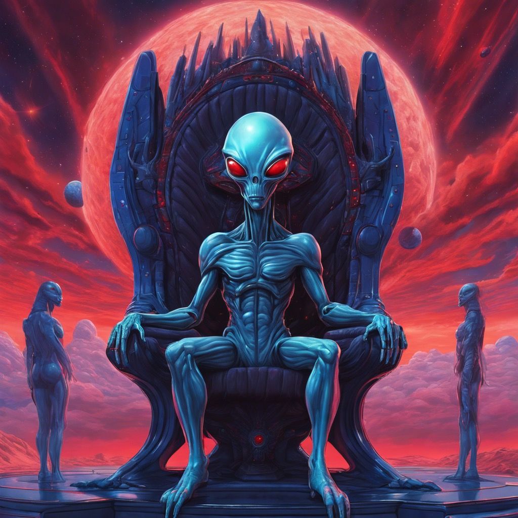ALIEN. ON THRONE.