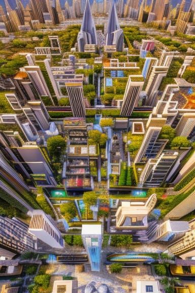 Alien futuristic city, impossible architecture, another worl...