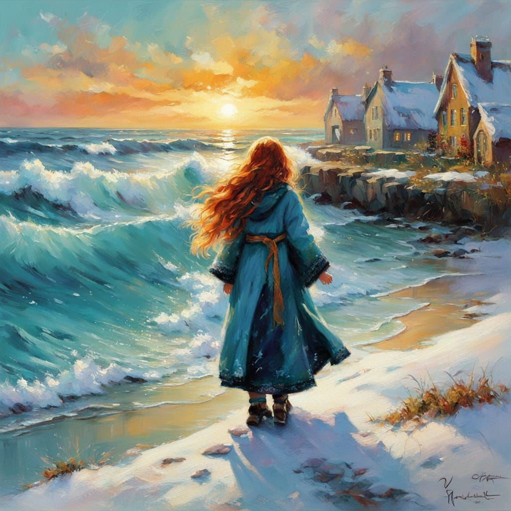 Seashore reflection before sister's arrival  by @-jul2910-