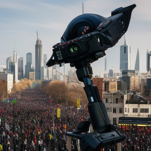 Alien Machine Crashed in a Town