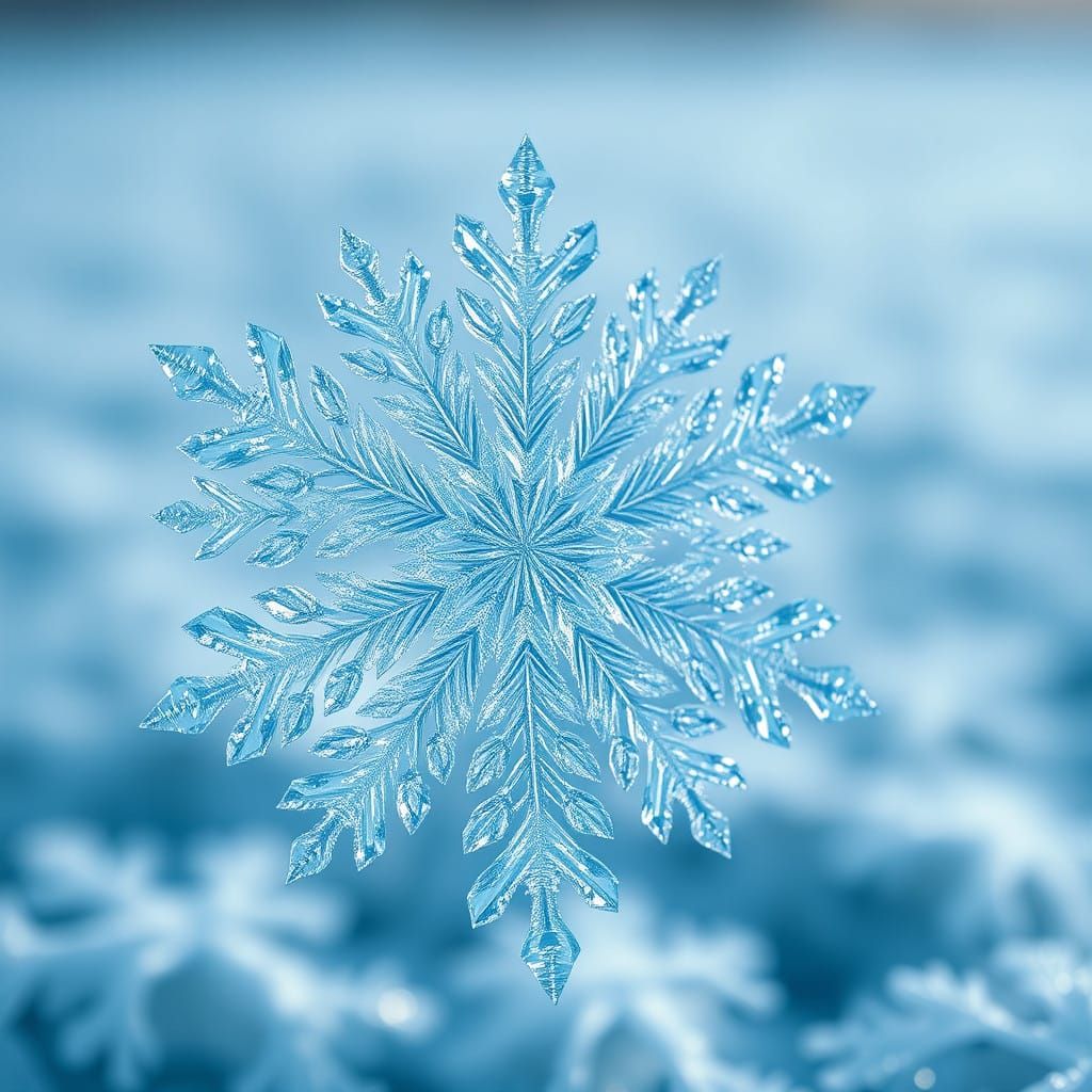 Fractal pattern in a snowflake    by @Plain Pop