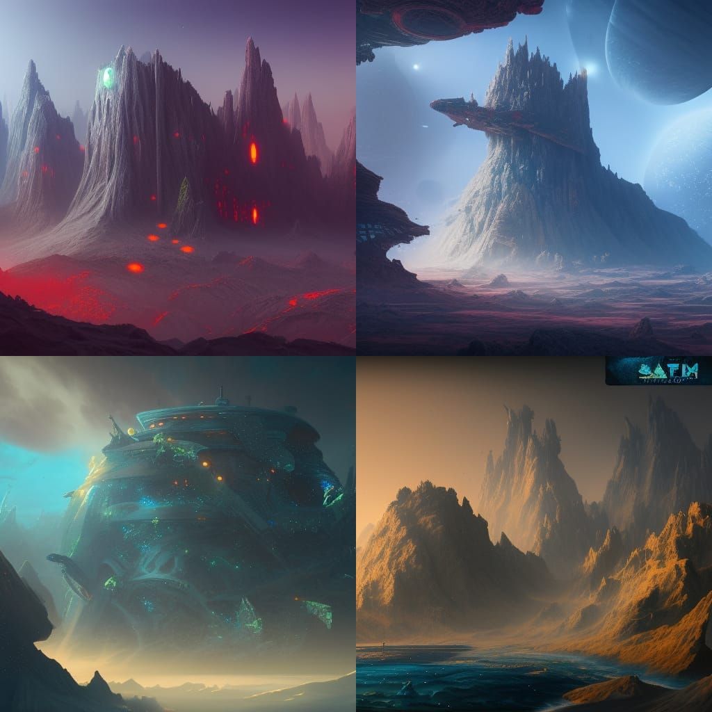 The Space Island - AI Generated Artwork - NightCafe Creator