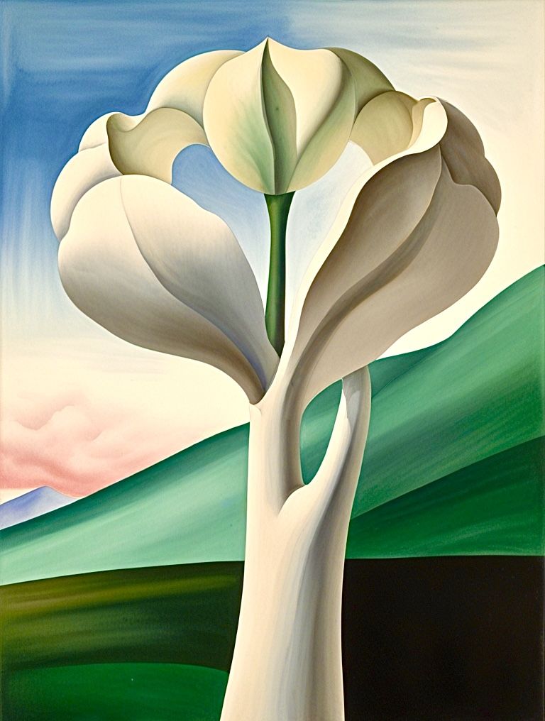 Flower in the style of Georgia O’Keeffe