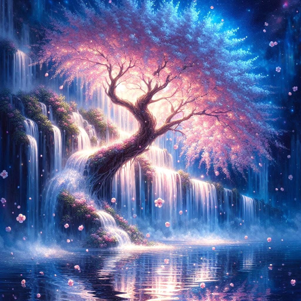 La pluie de Blossom cherry