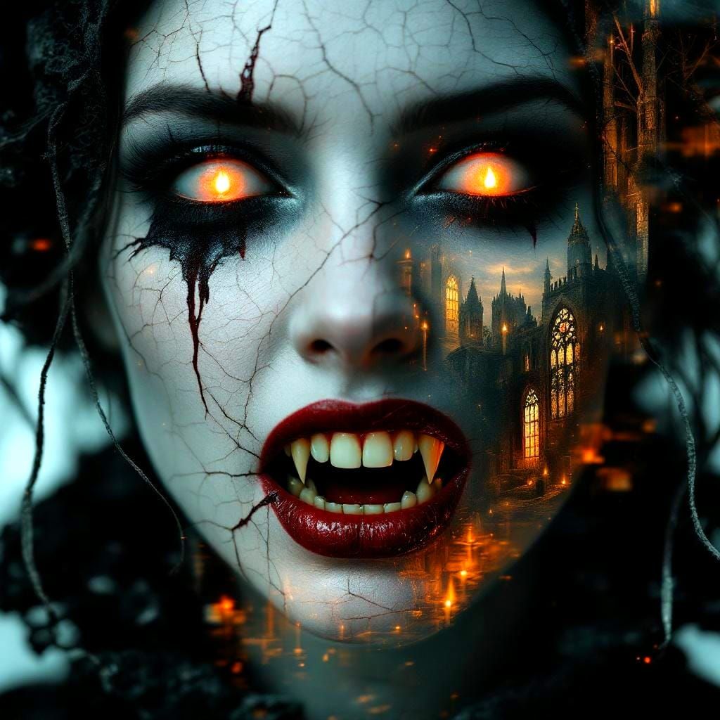 The Night Has Fangs  by @Crimson