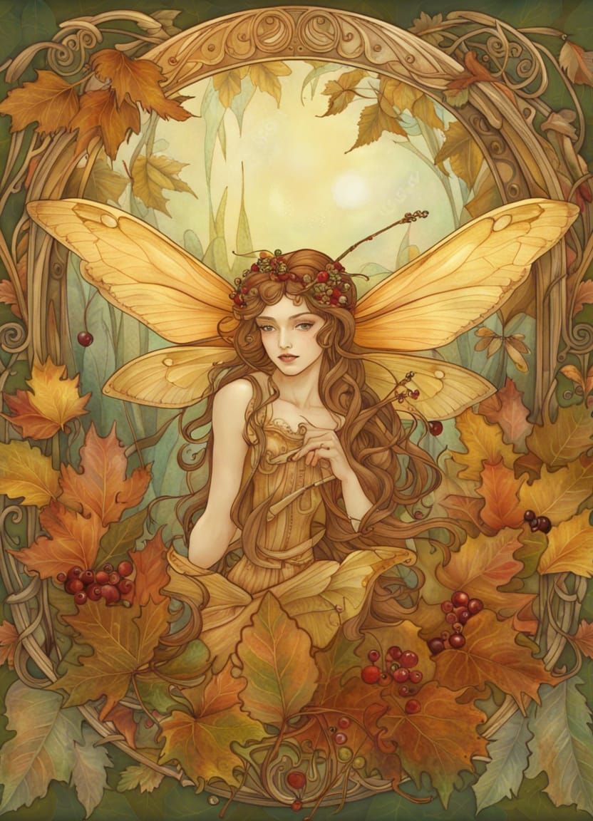 Autumn faerie (with frame) 1