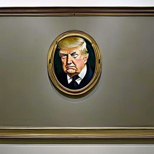 Portrait by Lucien Freud: Pig Donald pig trump extreme surre...