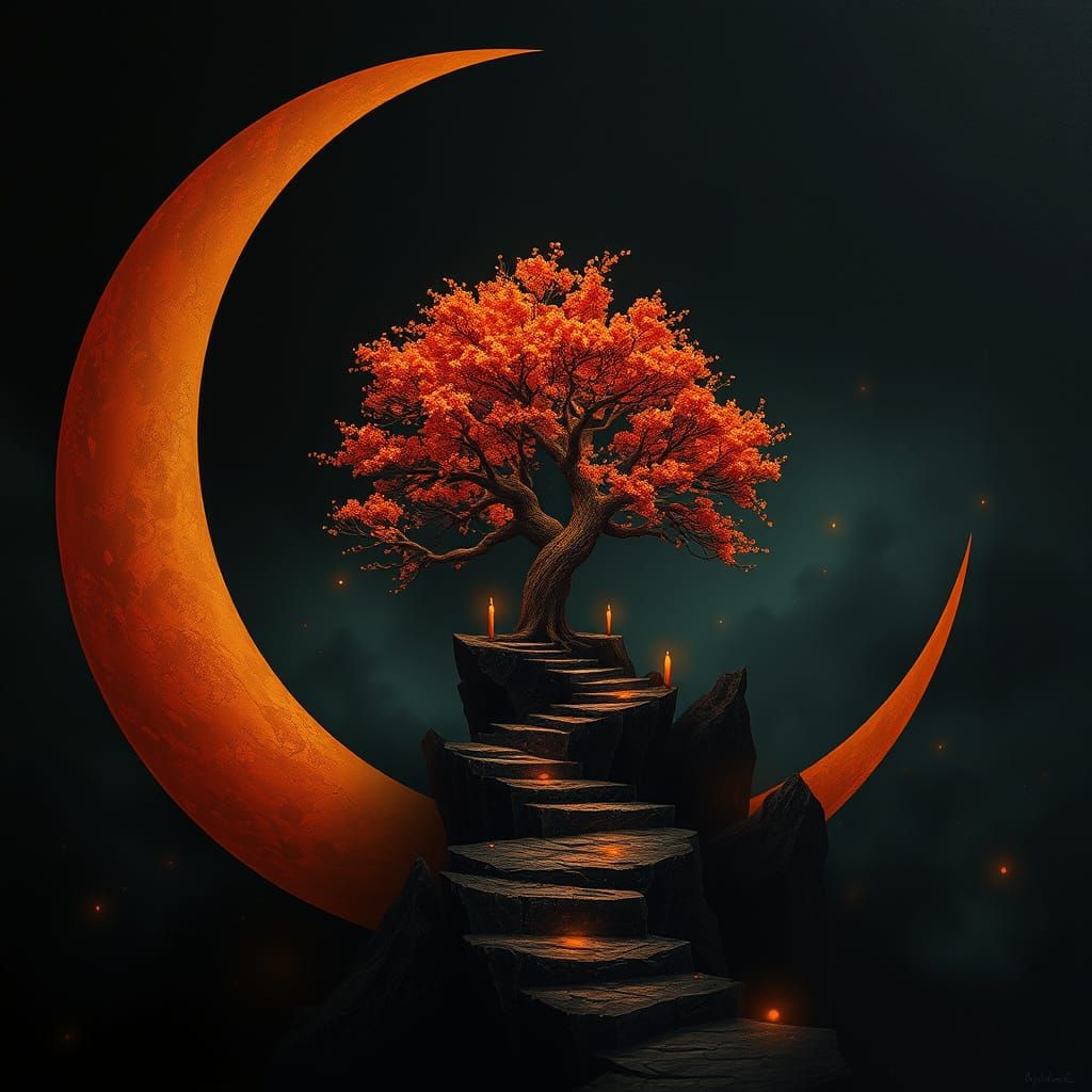 By the Light of the Blood Orange Moon  by @Heathen