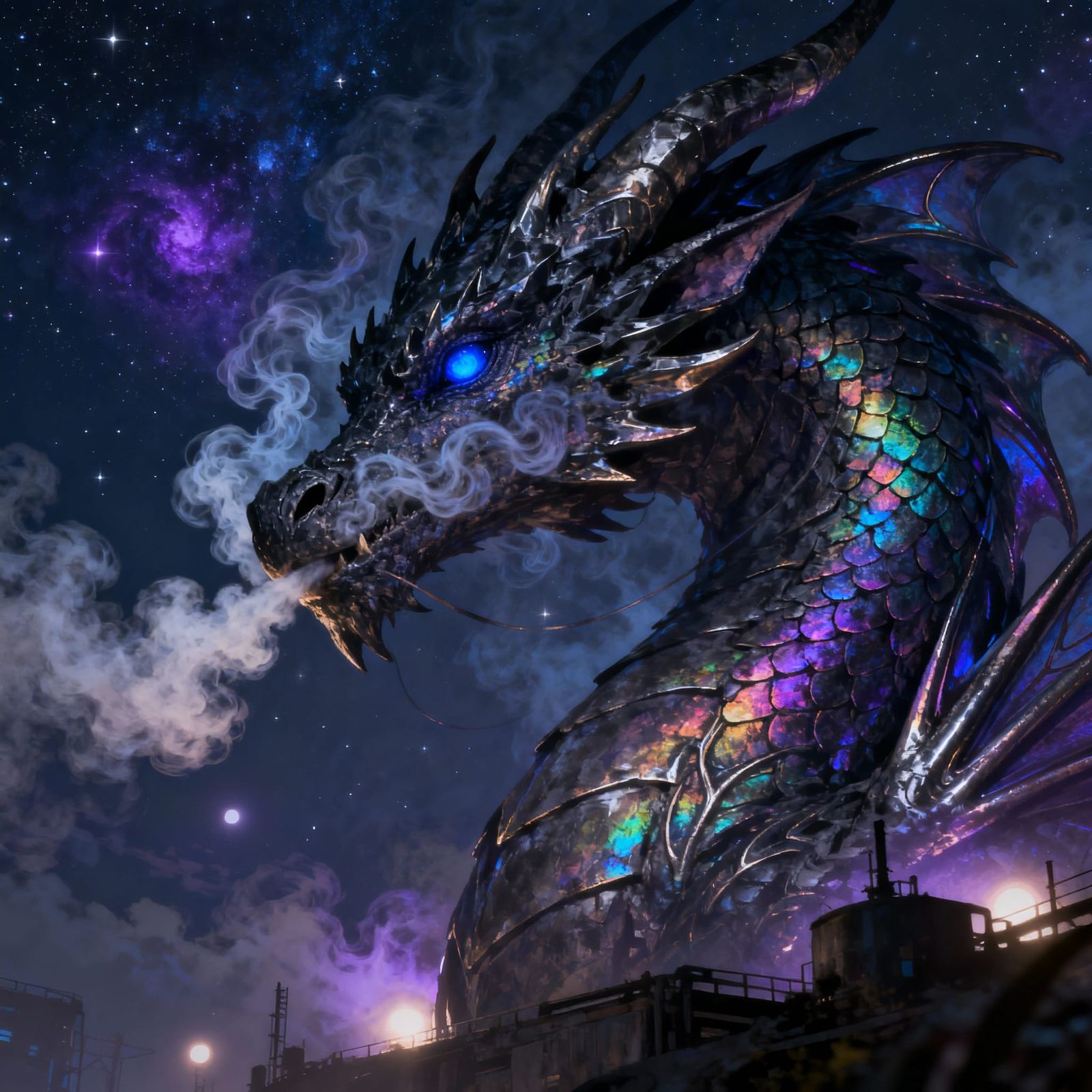 Dark Night Dragon  by @Galilya