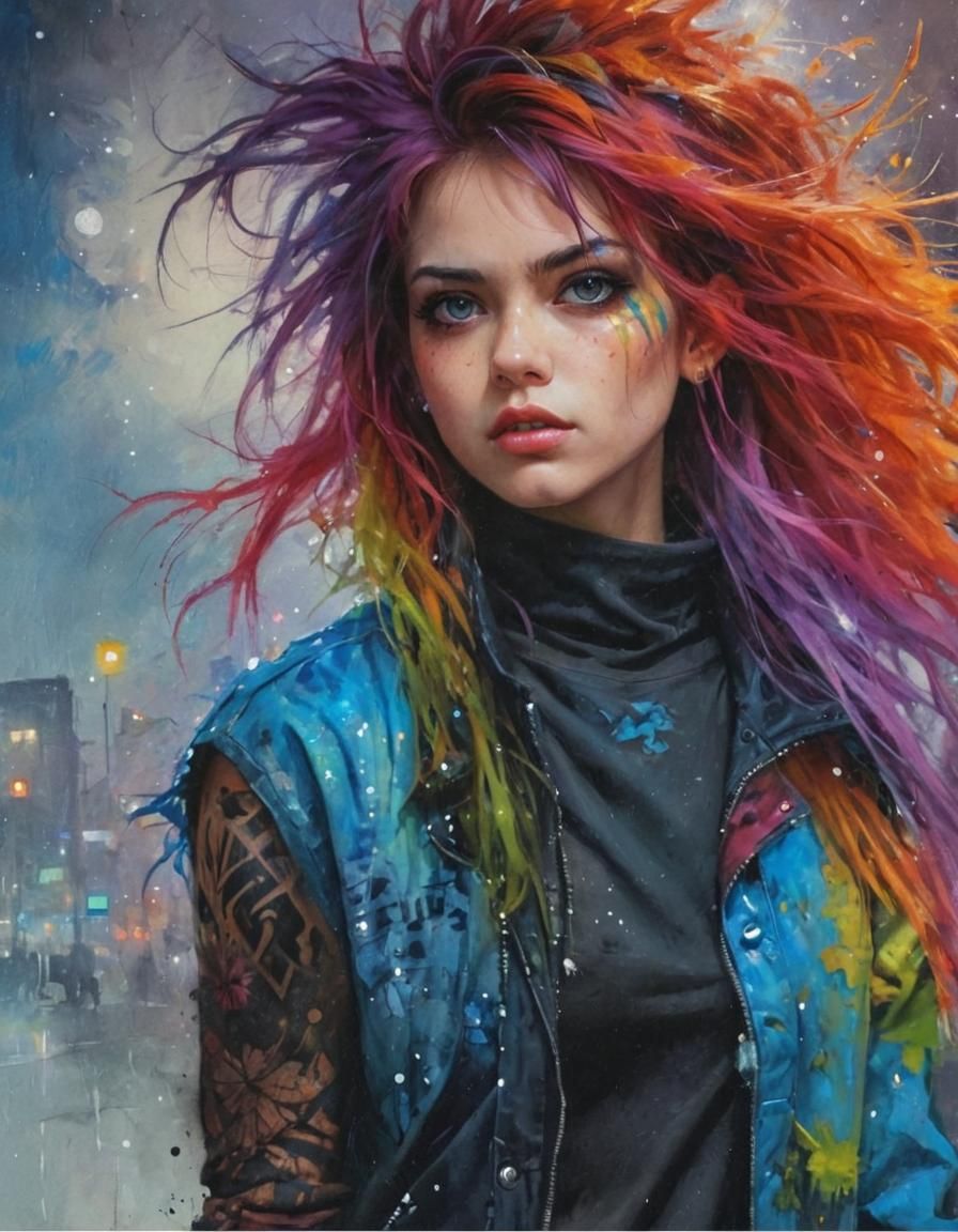 Urban City Punk Portrait