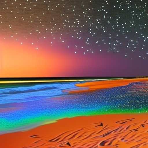 Psychedelic beach