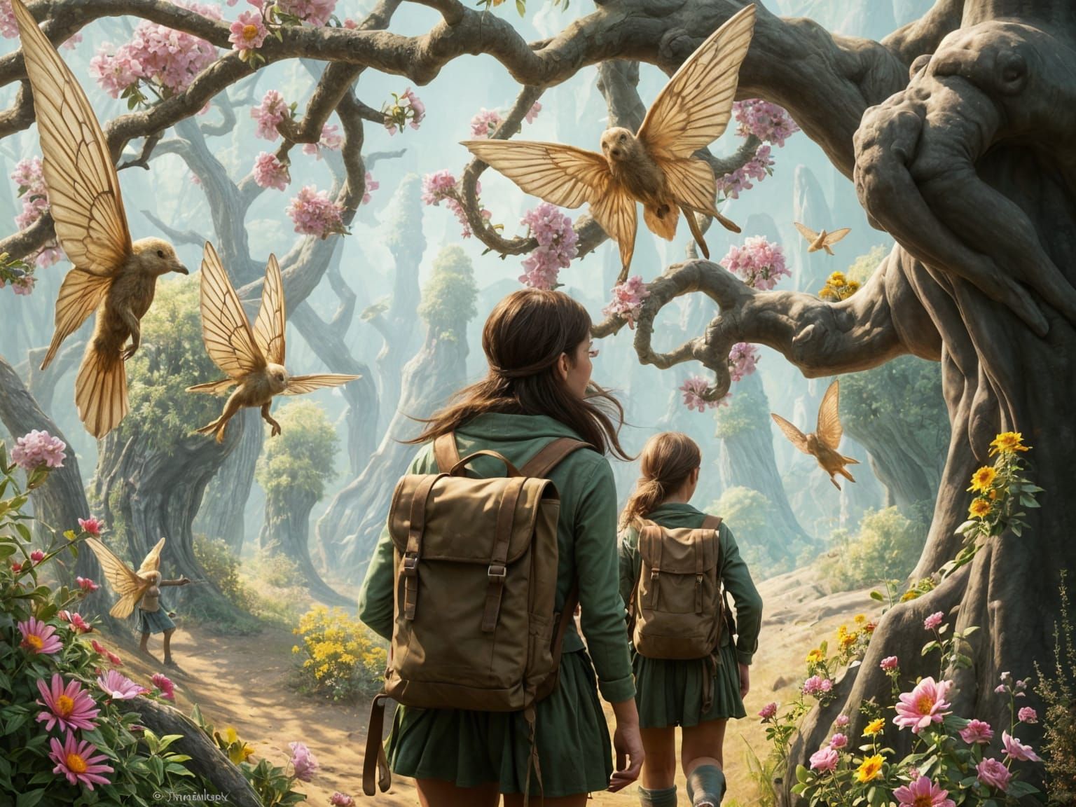 Exploring a magical forest.  by @ElyAl