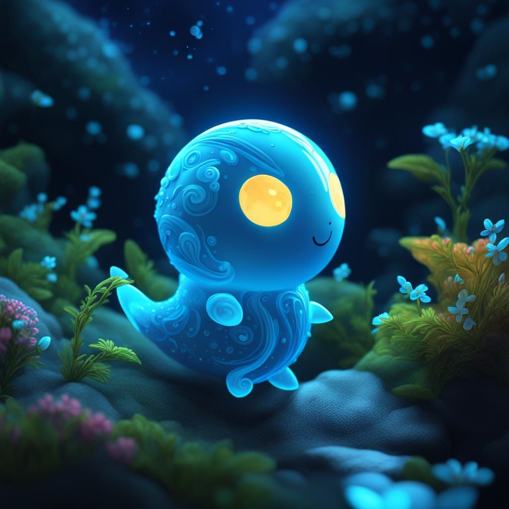 Cute moon creature