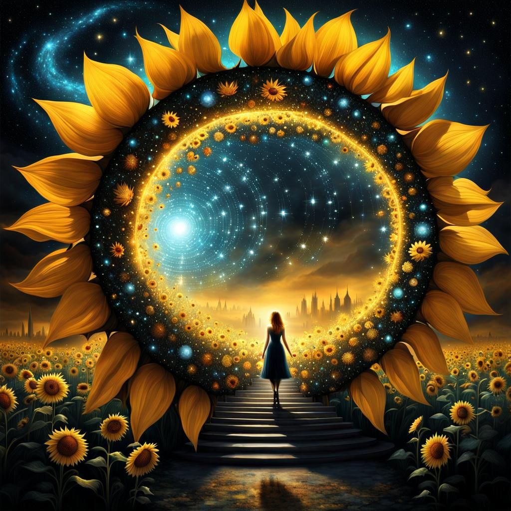 Sunflower Portal AI Generated Artwork NightCafe Creator