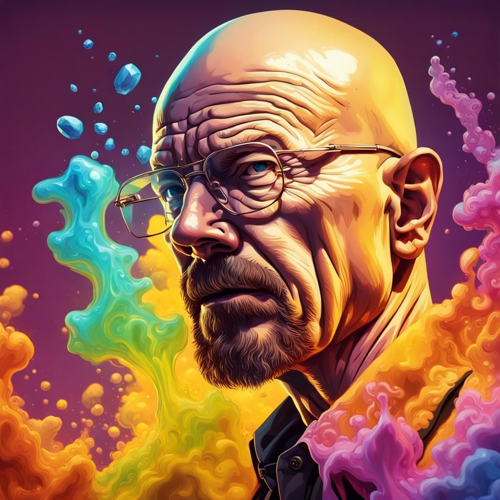 Psychedelic Walter White from Breaking Bad - AI Generated Artwork ...