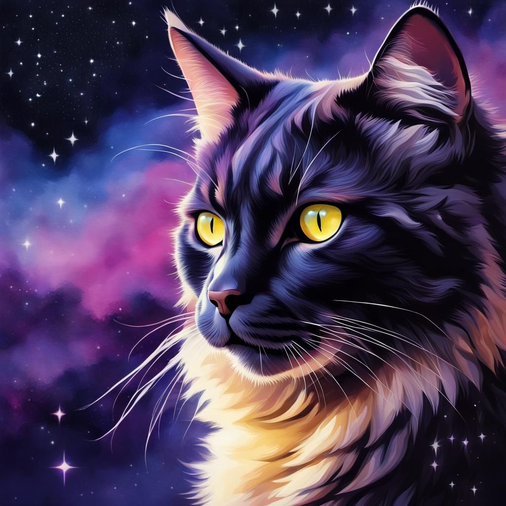 Cosmic cat - AI Generated Artwork - NightCafe Creator