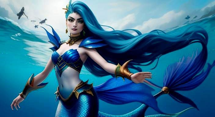 Blue mermaid
