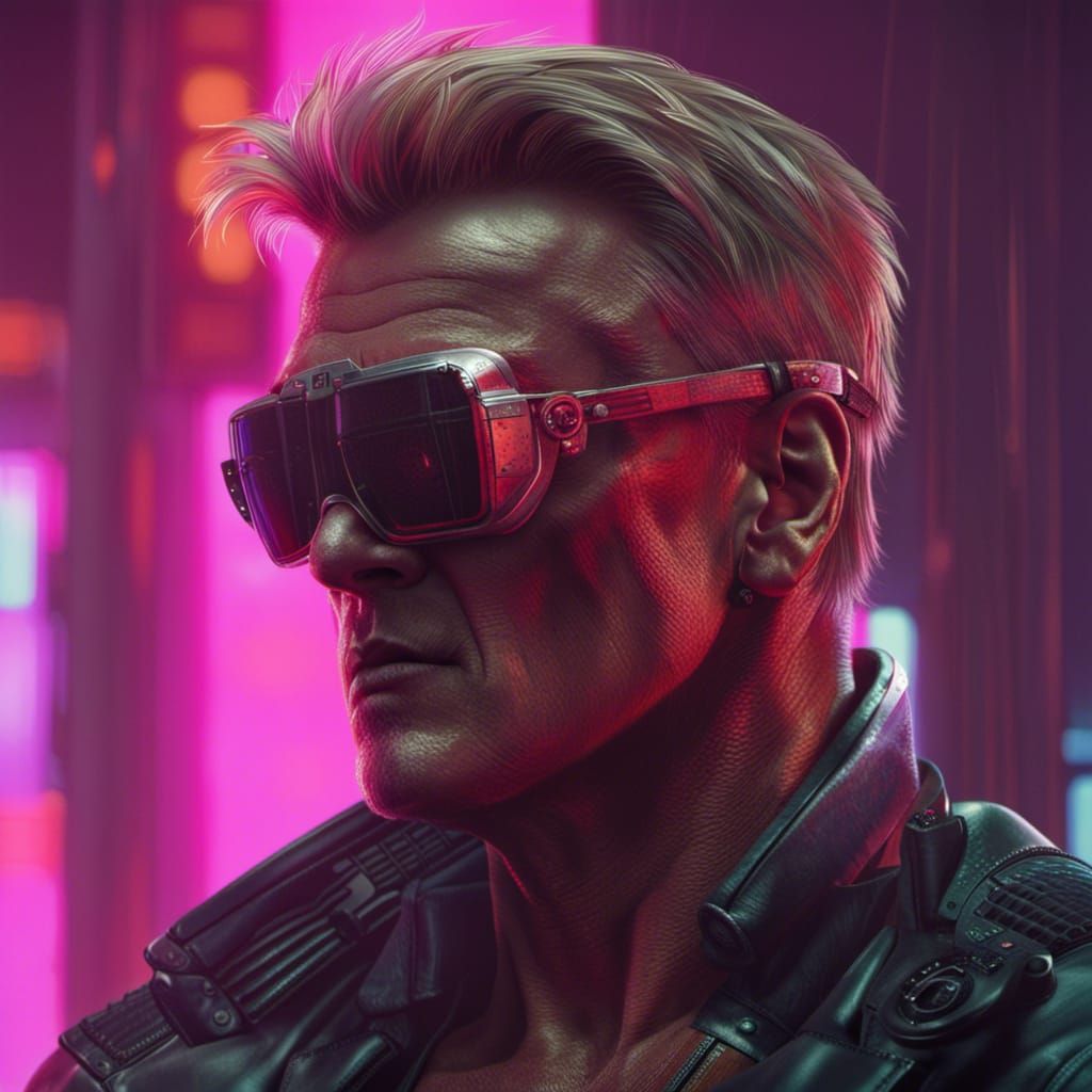 Dolph Lundgren as a terminator - AI Generated Artwork - NightCafe Creator