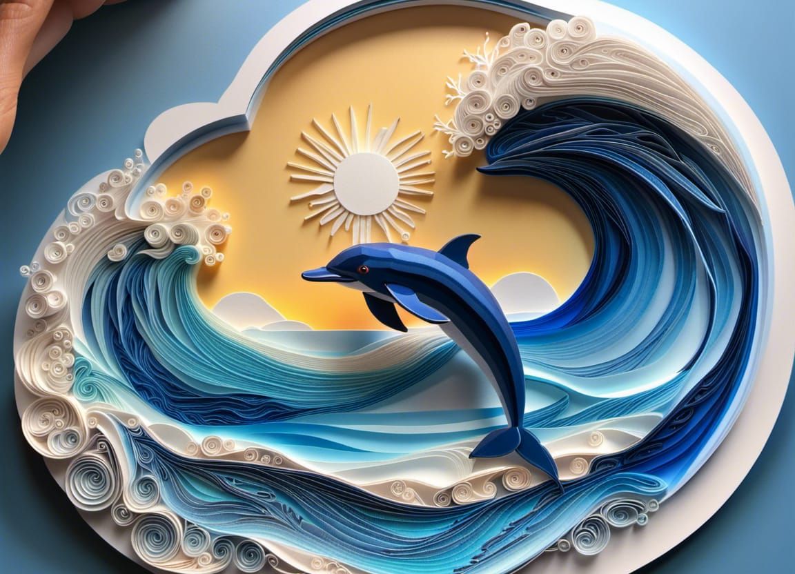 Dolphin Diorama  by @Chikiwi