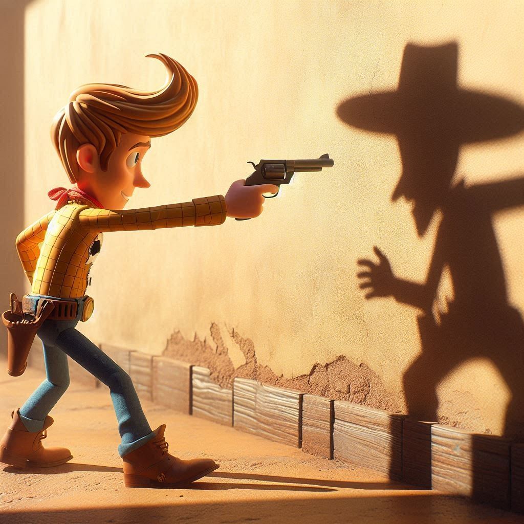 Lucky Luke shoots faster than his shadow