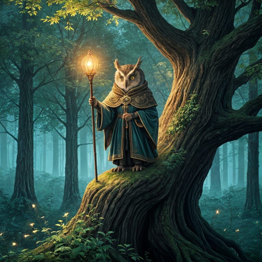 A wise old owl wizard   by @Nimbus