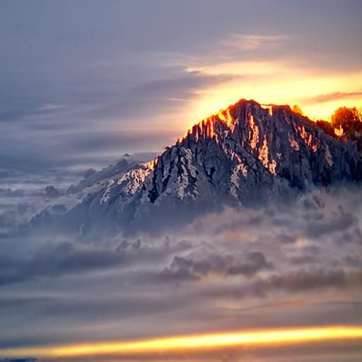 Mount Olympus with the sunrise