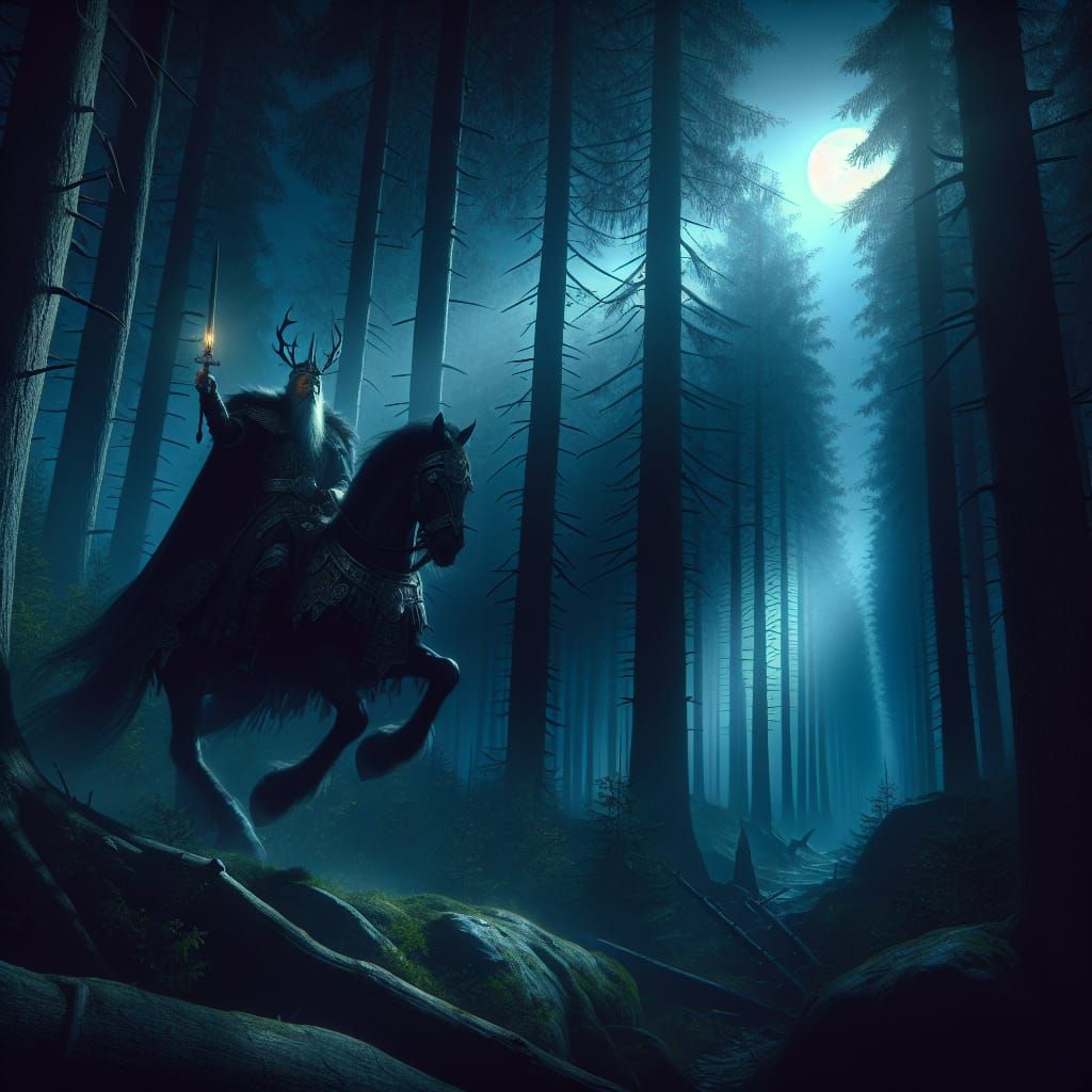 Erlkonig rôde dans la forêt sombre