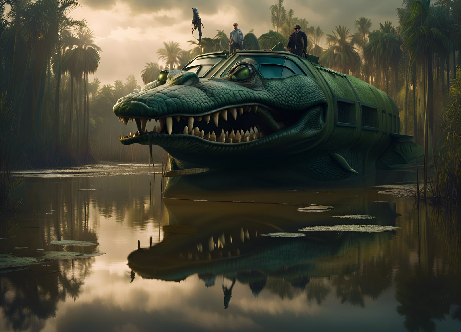 Gator swamp car.