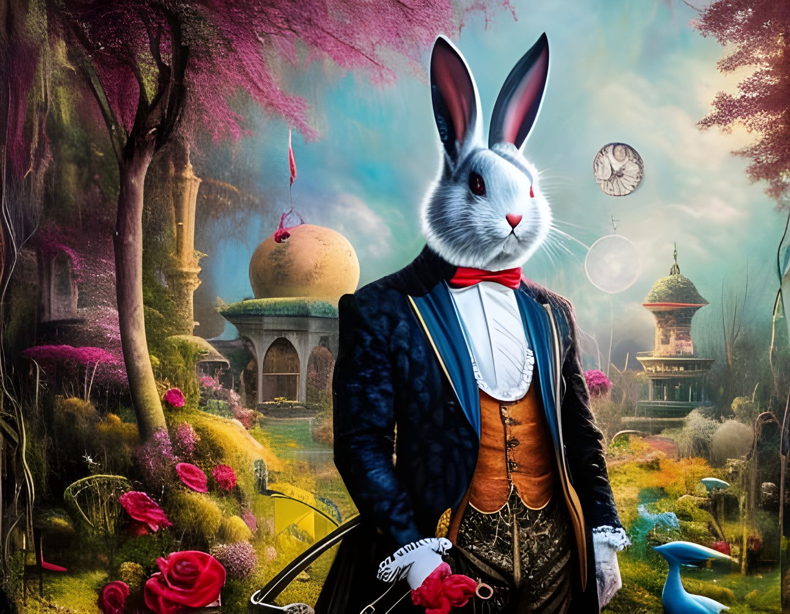 Welcome to wonderland, Oh dear! Oh dear! I shall be too late!  by @Karlos Fandango