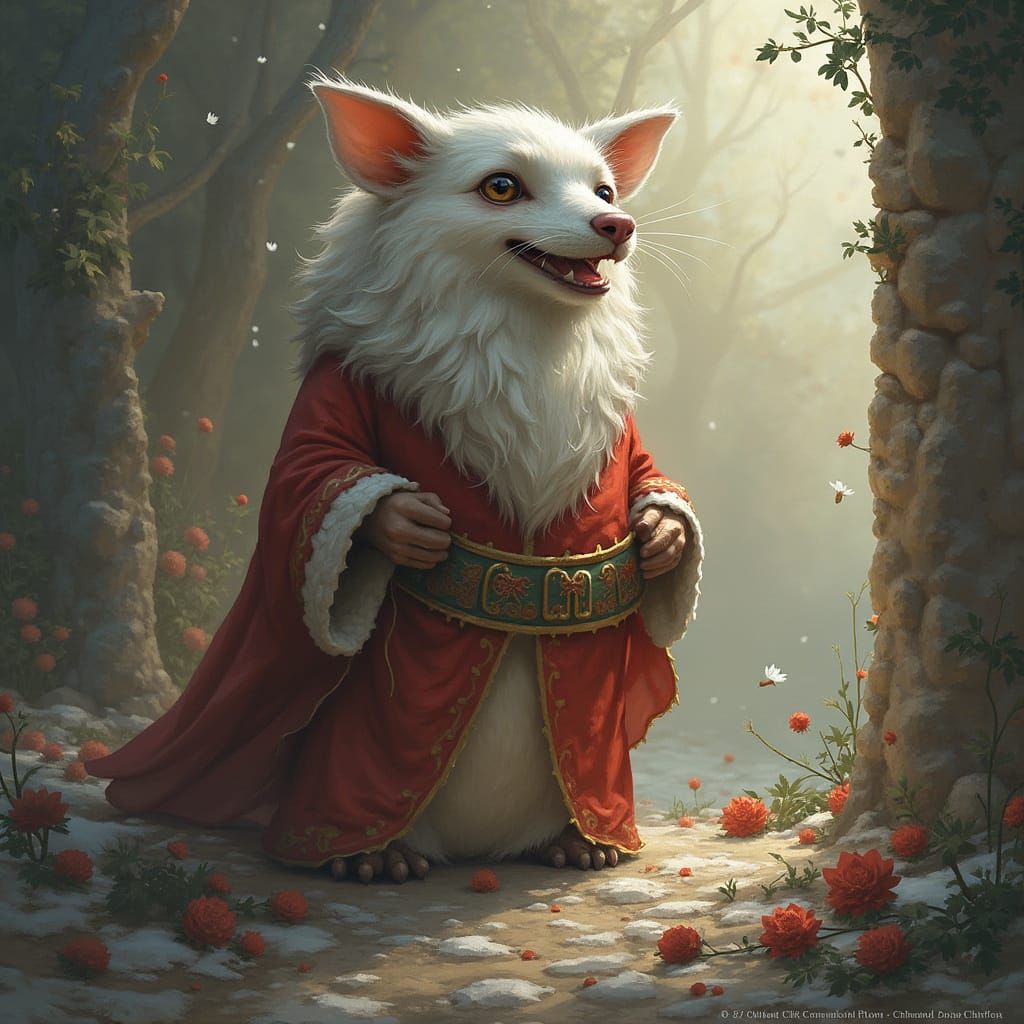 Cheerful Boy with Suitcase in Europop Style