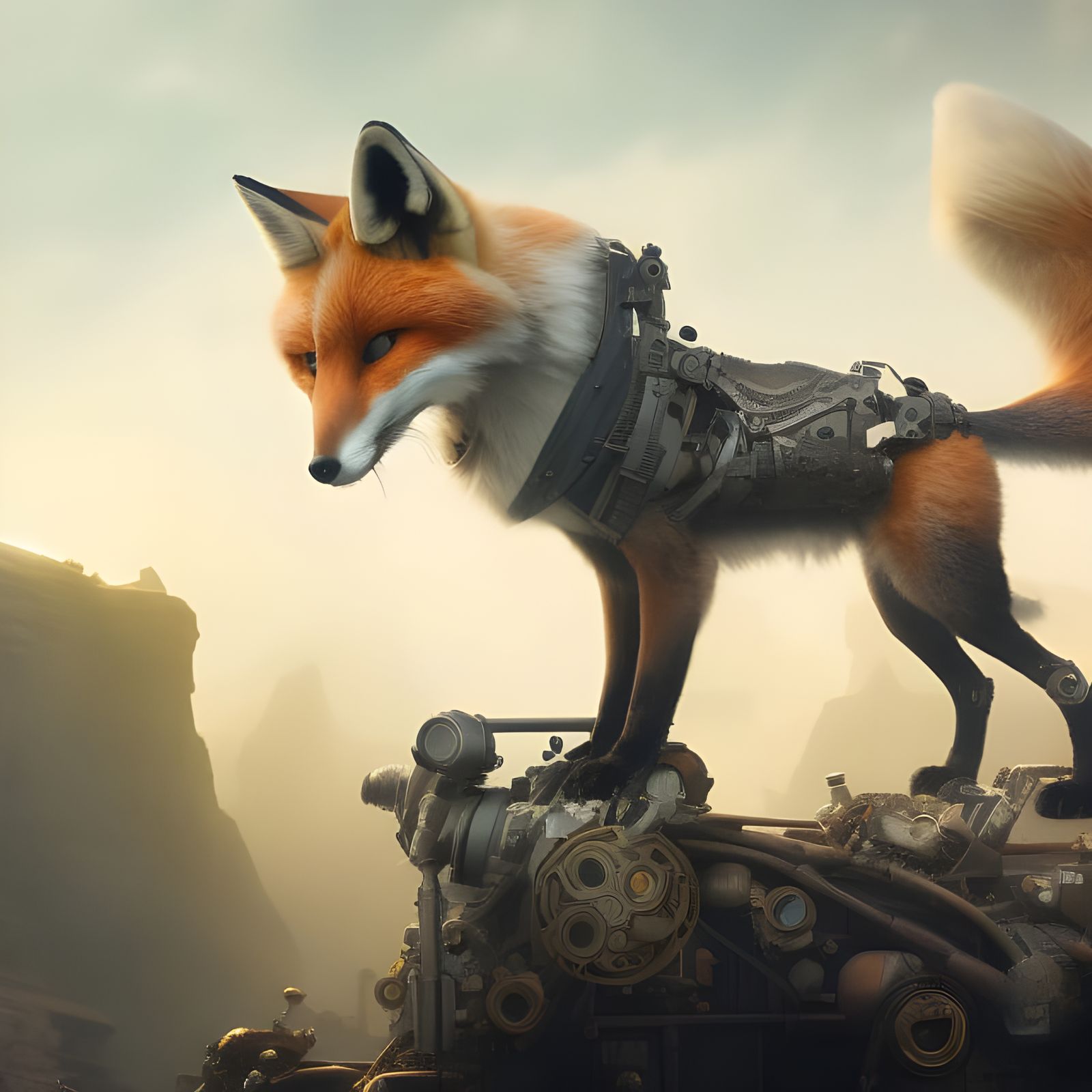 Mecha Fox  by @Jazzygirl111