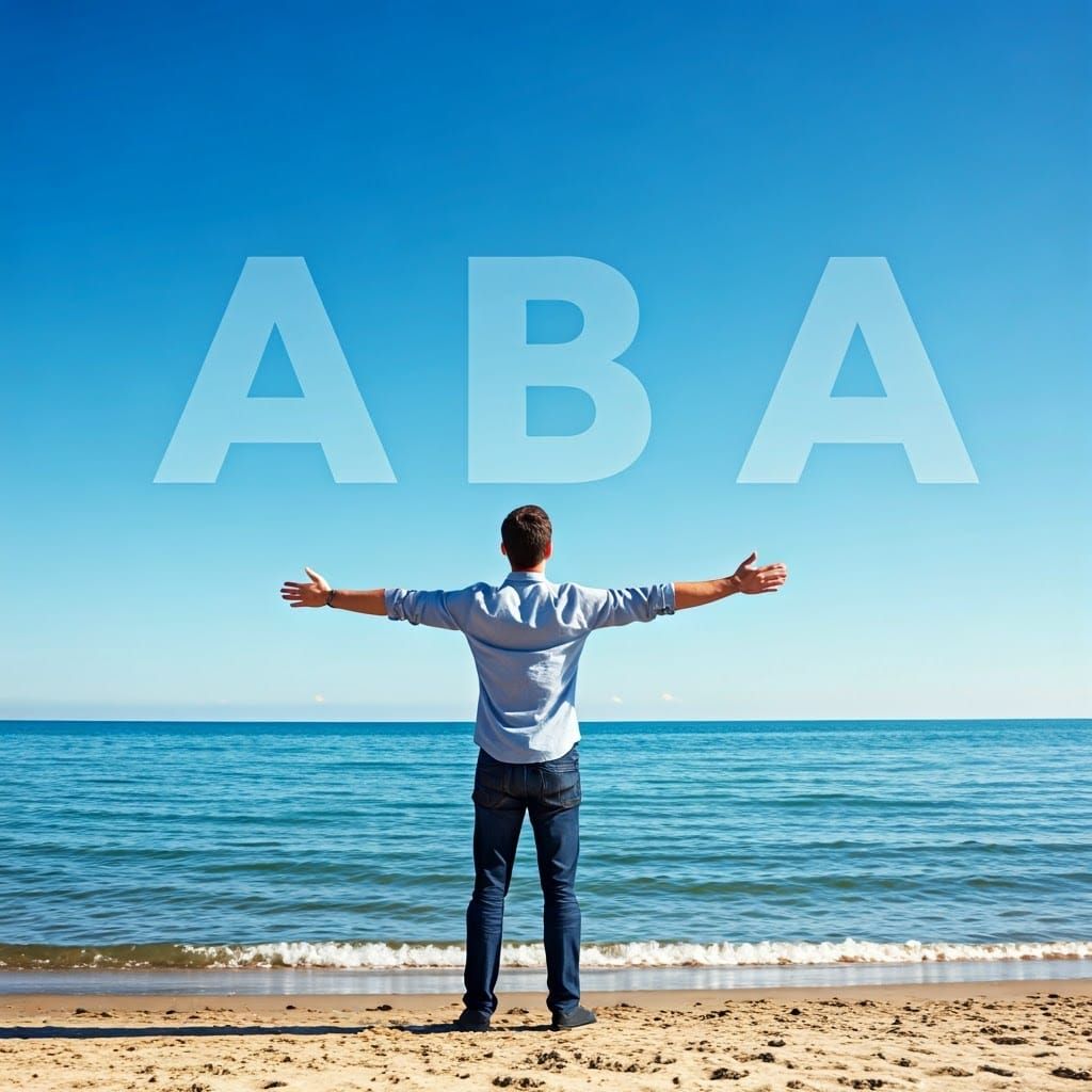 Father Embracing Freedom on the Open Beach