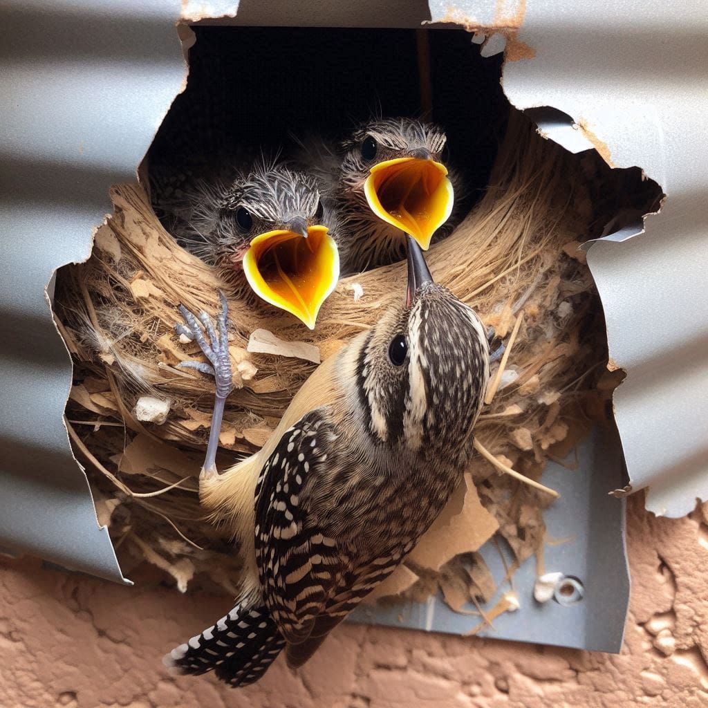 Cactus wren family