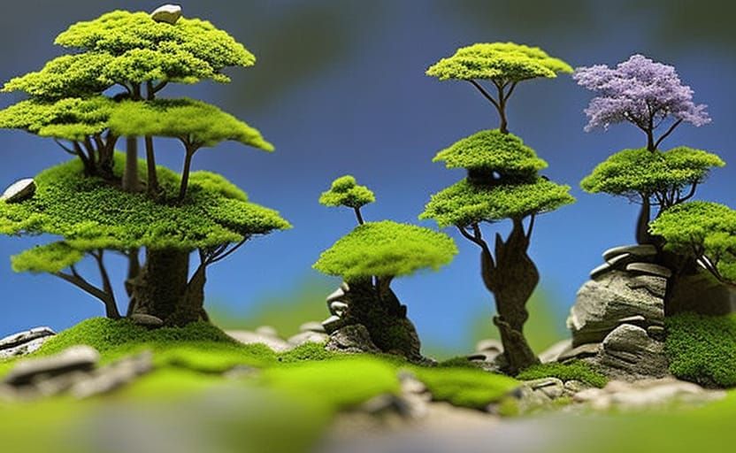 Tiny desert village in a small terrarium with little cactus!...
